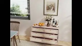 Willow Rattan 6 Drawer Chest | Beautiful Real Rattan Furniture