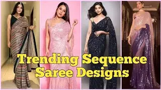 Latest sequin saree| Trending Sequence saree| Sequence Saree 2023