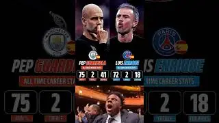 PEP GUARDIOLA VS LUIS ENRIQUE &ndash; STATS COMPARISON