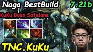 TNC KuKu - [Naga Siren] Superstar KuKuBoss Safelane 7.21 b Best Build Gameplay Dota 2 pro