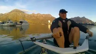 ARow Cat Flat water setup. Longer oars. Habdles cross. ARow_Rowing