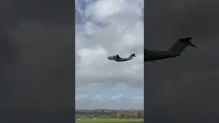 Almighty ZM415 A400M on low approach at London Southend Airport #FlyLondonSouthend