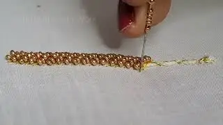 Load Stitch With Sugar Beads ||Sugar Beads Load Stitch Practice For Beginners|| Nirmala's Aari Work