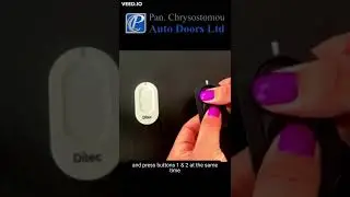 DITEC ZEN REMOTE CONTROL PROGRAMMING PROCEDURE