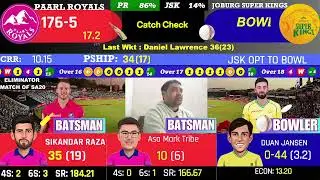 REVIEWS OF SA T20 LEAGUE 25 || ELIMINATOR MATCH OF SA20 JOBURG SUPER KINGS VS PAAR ROYALS