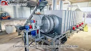 Dingli Continuous wood chips Carbonization Machine#charcoalmachine#charcoalfactory