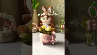 DIY scooter from old cup reuse cup , cute scooter #youtubeshorts #diycrafts #roomdecorideas #cutediy