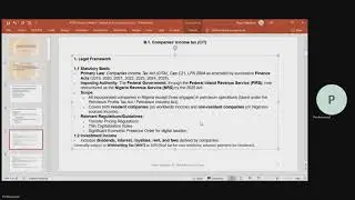 Taxation of Companies and Investment Incomes