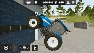 New Holland Tractor Climbing On Wall Fs 20 Gameplay | Fs18 Android Timelapse #fs20 