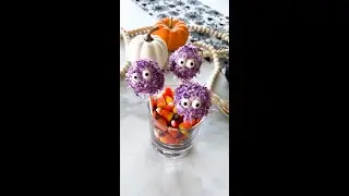 Cute Purple Monster Oreo Cake Pops! 🍭 #cakepops #shorts