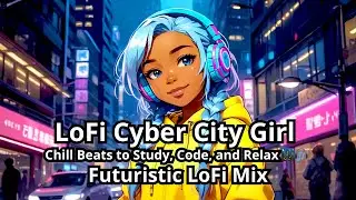 LoFi Cyber City Girl - Chill Beats to Study, Code, and Relax 🌃🎧 | Futuristic LoFi Mix