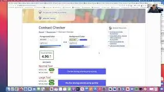 Color Contrast for text and background per WCAG