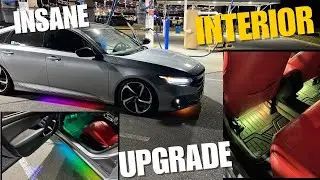 INSANE Honda Accord Interior Upgrade! (Floor + Door Lights Install)