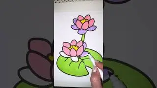 Relaxing Pond Lily Drawing Process 🌿