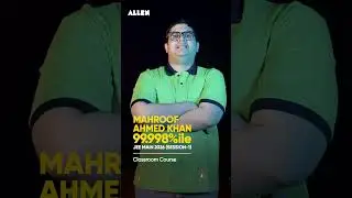 JEE Main 2026 Result Shock! Mahroof Ahmed Khan Scores 99.998%ile 🔥 #jeeresult