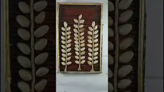 Diy pista shell craft make flower Wallhanging Home Decor 