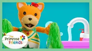The Scrubby Cha Cha with Katie the Cat 🧼 Handwashing + More Songs for Kids 🎶 School Nursery Rhymes