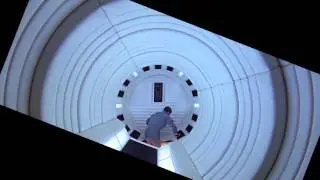 2001: A Space Odyssey Rotating Hallway Shot Stabilized