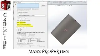 TUTORIAL SOLIDWORKS BAHASA INDONESIA - MASS PROPERTIES EVALUATE