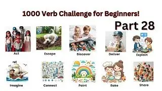 1000 Verb Challenge for Beginners! | Part 28 | Common Action Verb with Example | Learn Action Verb
