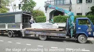 Japanese cast aluminum koi fish bridge at Vinhomes Tan Cang