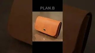 Making a HANDMADE Leather Card Holder - Leather Craft  #shorts