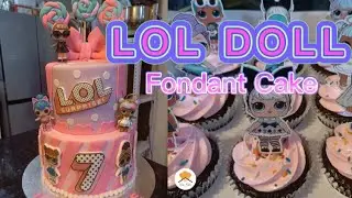 LOL DOLL FONDANT CAKE ( Easy Tutorial )