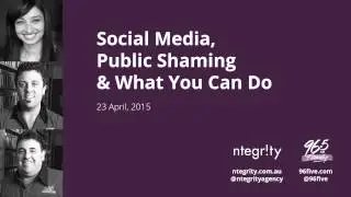Social Media, Public Shaming, & What You Can Do