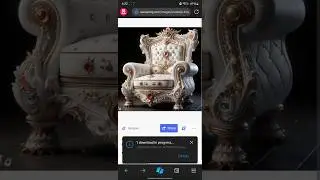 make a king's chair, white colour, gold stitches, and gemstones. #logo #3d #design #ai #nft