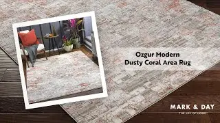 Ozgur Modern Dusty Coral Area Rug