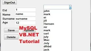 MySQL VB.NET Tutorial 9 : How to Link Combobox with Database values