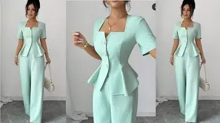 How to Cut Stylish Top with front button and  Godet