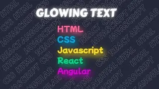 how to create glowing text effect using html and css