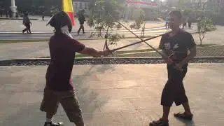 Belajar jurus pedang schilhaw (Schielhau) di Bandung, 10 Agustus 2018