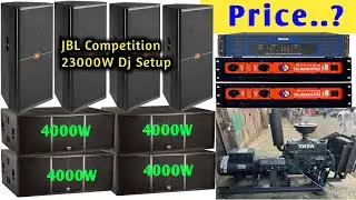 4000W 4Dual Bass 4Top Dj Setup Details And Price // 23000 Watt Competition Dj Setup 4bass 4top