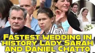 Fastest wedding in history Lady Sarah and Daniel Chatto Looking back.