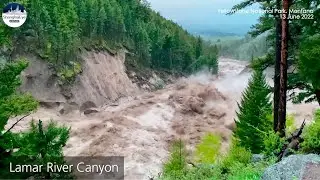 DRONE footage shows damages to US Yellowstone Park after unprecedented flooding