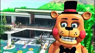 Toy Freddy's $100 MILLION DOLLAR MANSION! (GTA 5 FNAF Mods)