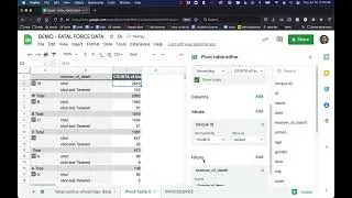 Pivot Tables in Google sheets