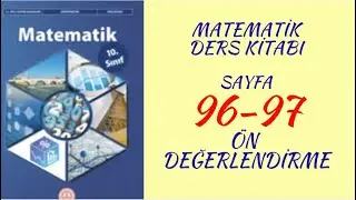 10.SINIF MATEMATİK DERS KİTABI SAYFA 96 97 ÖN DEĞERLENDİRME ✏️ 10.SINIF MATEMATİK MEB YAYINLARI ✏️
