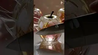 ✨ 🍎Cutting a crystal apple #ASMR #CrystalApple #SatisfyingSounds  #relaxingsounds #shorts