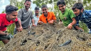 আকাশ ভাইয়ের বাড়িতে পুকুর ছেঁচে ধামাকা মাছ ধরা 🐟 | ফুল মজা আর খাওয়া-দাওয়া!!!