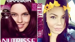 ОБЗОР краски для волос Garnier Nutrisse Ultra Color | Насыщенный тёмный бордовый