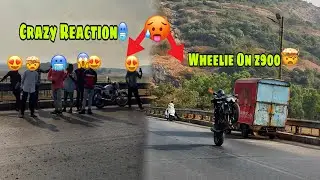 Public Reaction On Wheelie🥵|| Republic Day Ride🇮🇳|| @teja_on_z900 