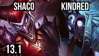 SHACO vs KINDRED (JNG) | 6/0/8, 3.8M mastery, 1500+ games, Dominating | EUW Diamond | 13.1