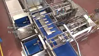 Multi-product packaging line - quality control, counting and filling of baguettes