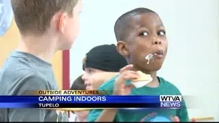 Outdoor Adventures with Chelsea: Kids learn about camping indoors