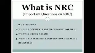 What is NRC ? What is CAA ?