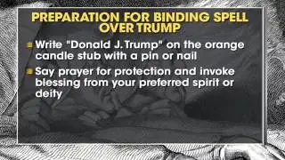 Witches cast spell over Trump to fail, leave office