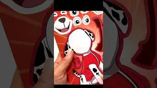 Outfit Paw Patrol Marshall | Paper DIY Make a Face Sticers With Marshall #pawpatrol #satisfying #diy